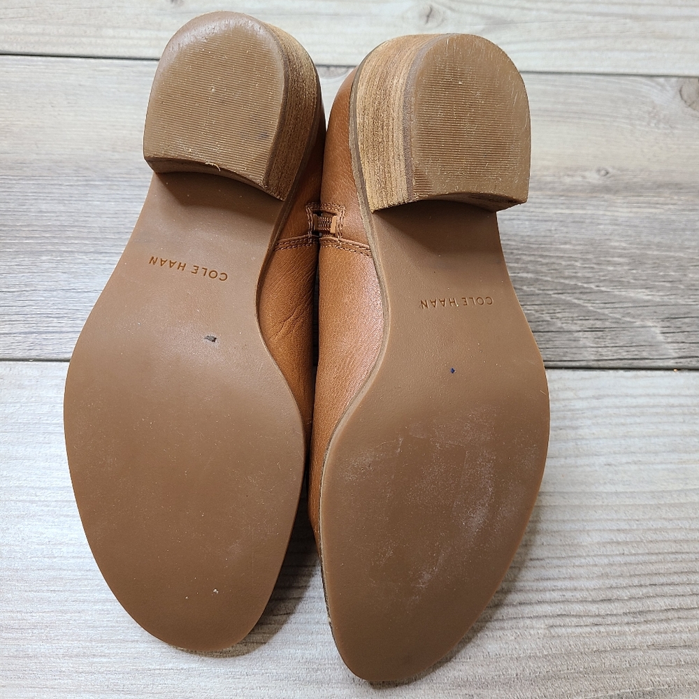 Cole Haan Joanna Grand OS Tan Leather Booties - Picture 8 of 13